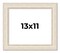 Photo Size Weathered White Picture Frame - UV Acrylic, Foam Board Backing, Hanging Hardware